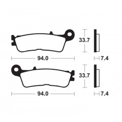 Plaquettes de frein TECNIUM MX/ATV métal fritté - MOR465 - Dr Rider