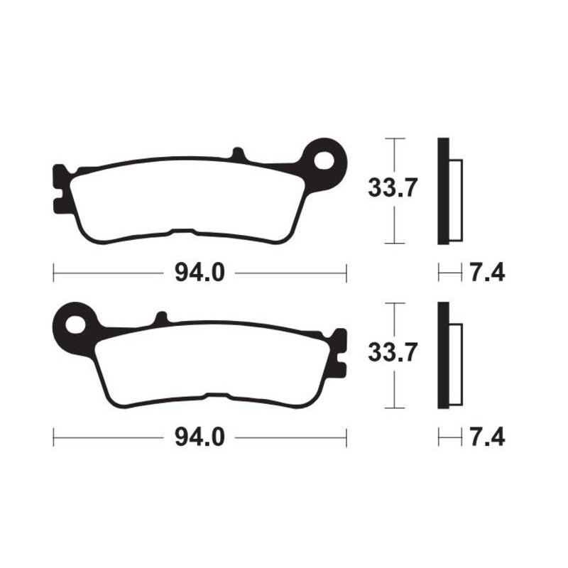 Plaquettes de frein TECNIUM MX/ATV métal fritté - MOR465 - Dr Rider