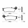 Plaquettes de frein TECNIUM MX/ATV métal fritté - MOR465 - Dr Rider