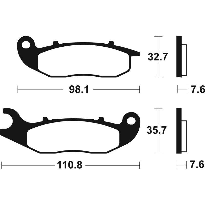 Plaquettes de frein TECNIUM Performance métal fritté - MF359 - Dr Rider