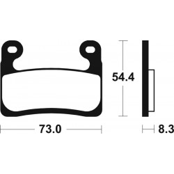 Plaquettes de frein TECNIUM Performance métal fritté - MF460 - Dr Rider