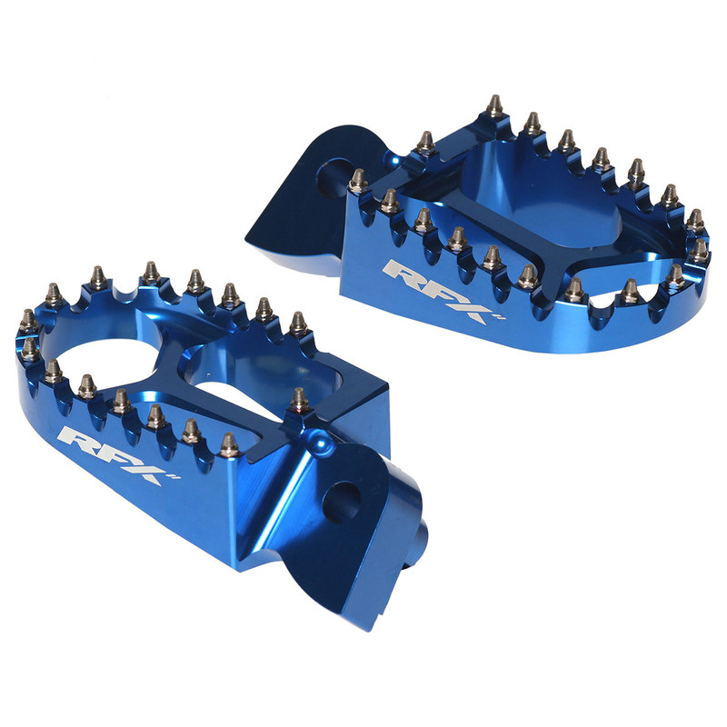Repose-pieds RFX Pro Series Trials aluminium CNC - bleu - Dr Rider