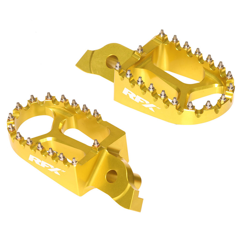 Repose-pieds RFX Pro Series aluminium CNC - jaune - Dr Rider