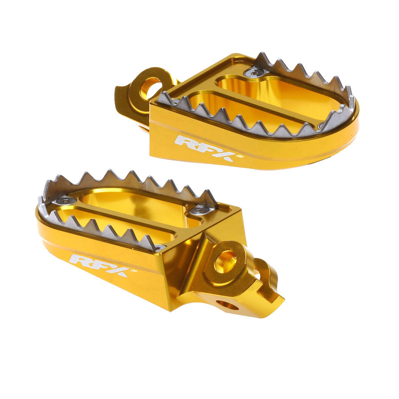 Repose-pieds RFX Pro Series Shark Teeth - jaune - Dr Rider