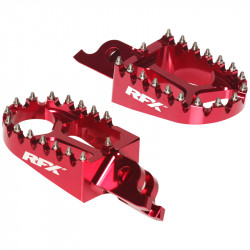 Repose-pieds RFX Pro Series aluminium CNC - rouge - Dr Rider