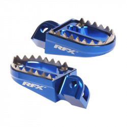 Repose-pieds RFX Pro Series aluminium CNC - bleu - Dr Rider