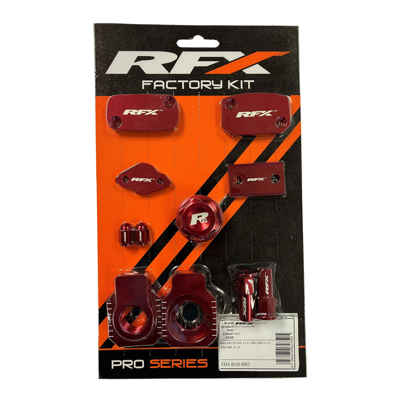 Kit d'habillage anodisé RFX Factory - rouge - Dr Rider