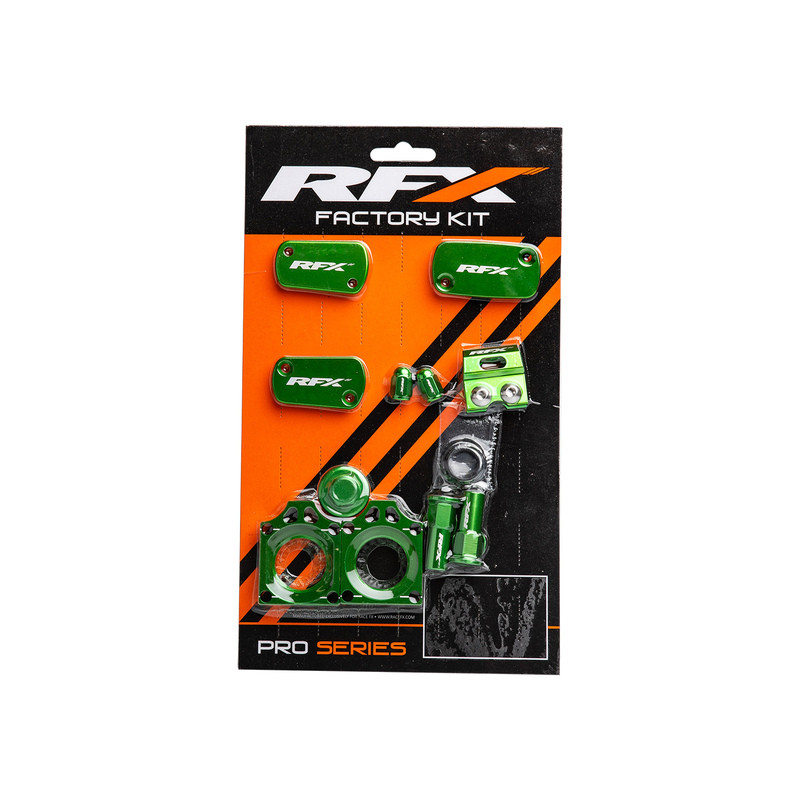 Kit d'habillage anodisé RFX Factory - vert - Dr Rider