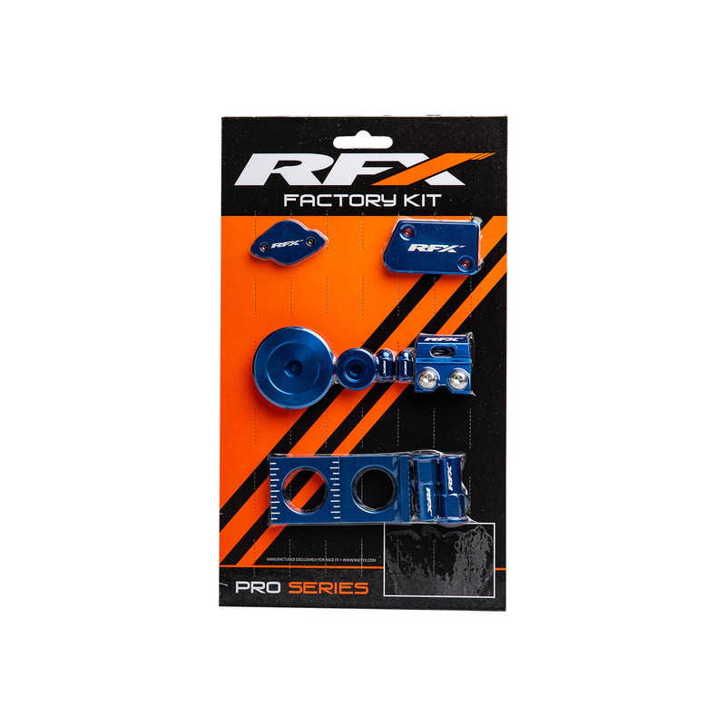 Kit d'habillage anodisé RFX Factory - bleu - Dr Rider