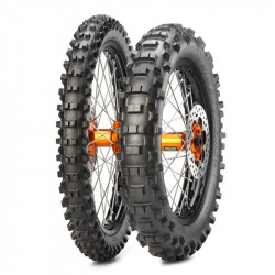 Pneu METZELER MCE 6 DAYS EXTREME (F) Super Soft 90/100-21 M/C 57M MST TT Bande JAUNE FLUO - Dr Rider