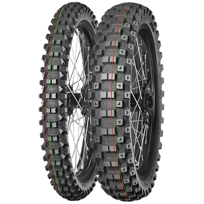 Pneu MITAS TERRA FORCE-MX MH 90/100-16 NHS 51M TT MEDIUM TO HARD RED GREEN - Dr Rider
