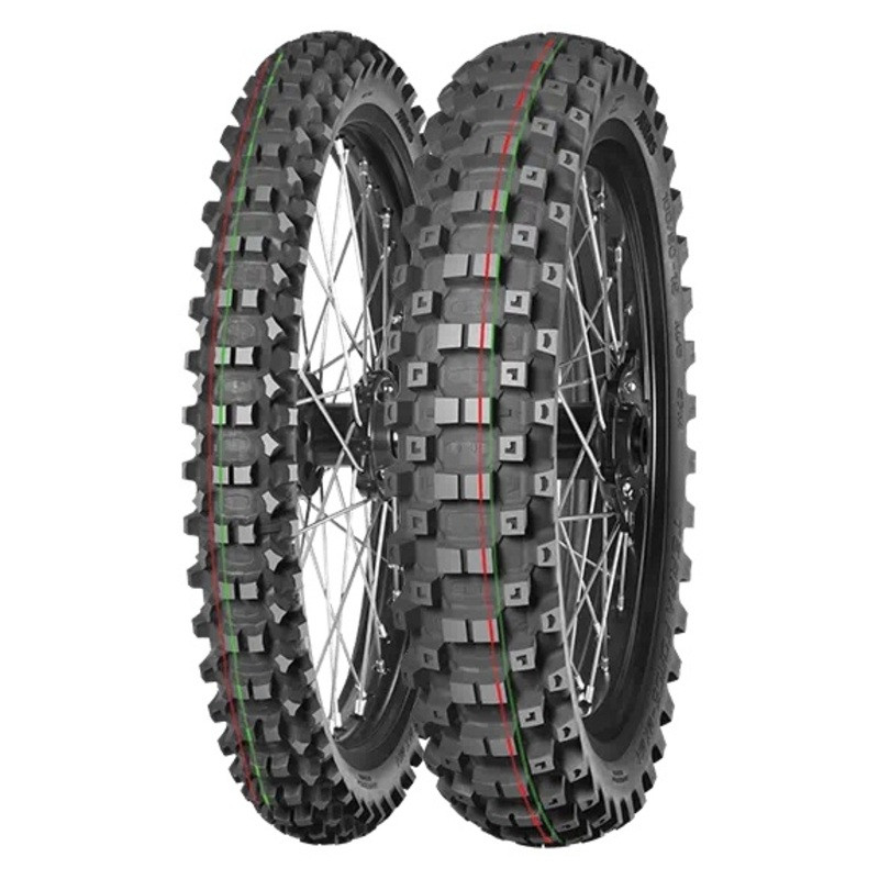 Pneu MITAS TERRA FORCE-MX MH 110/90-19 NHS 62M TT MEDIUM TO HARD RED GREEN - Dr Rider