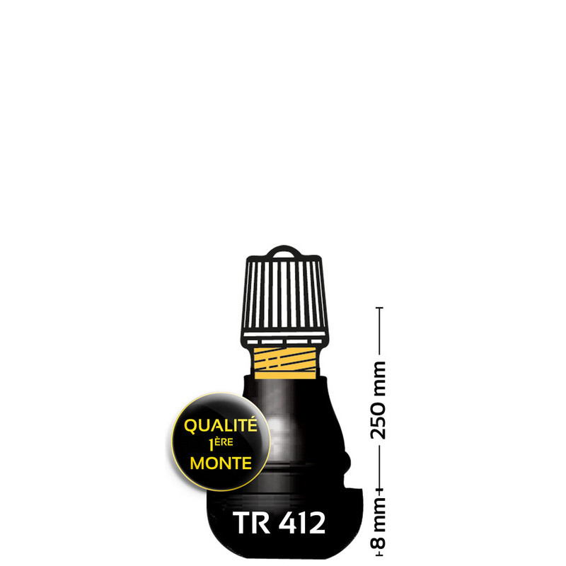Valves droites caoutchoutées BIHR TR412 - 100 pièces - Dr Rider