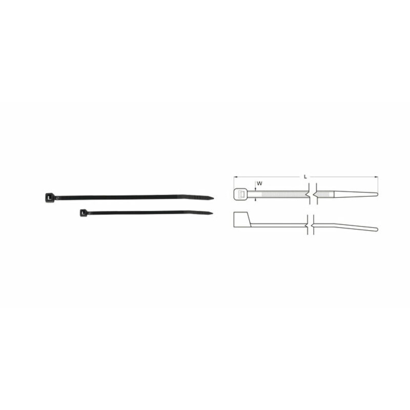 Colliers nylon BIHR 2,5x100mm noir 100 pièces - Dr Rider