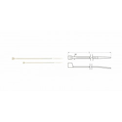 Colliers nylon BIHR 2,5x100mm blanc 100 pièces - Dr Rider