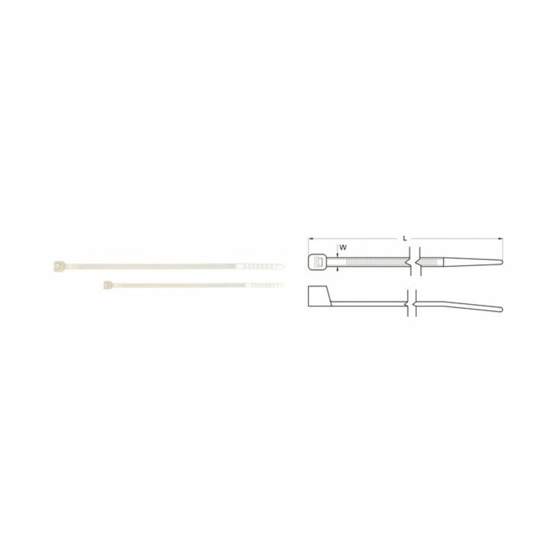 Colliers nylon BIHR 2,5x100mm blanc 100 pièces - Dr Rider