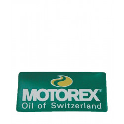 Badge MOTOREX plastique 120 x 55mm vert - Dr Rider