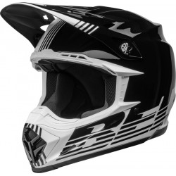 Casque BELL Moto-9 Mips - Louver Gloss Black/White - Dr Rider