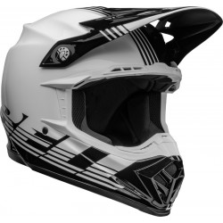 Casque BELL Moto-9 Mips - Louver Gloss Black/White - Dr Rider