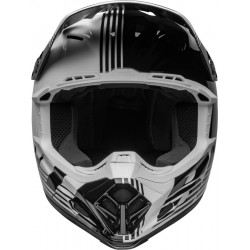 Casque BELL Moto-9 Mips - Louver Gloss Black/White - Dr Rider