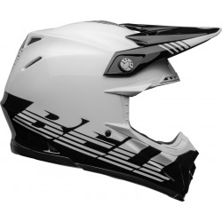 Casque BELL Moto-9 Mips - Louver Gloss Black/White - Dr Rider