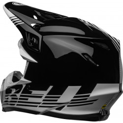 Casque BELL Moto-9 Mips - Louver Gloss Black/White - Dr Rider