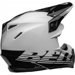 Casque BELL Moto-9 Mips - Louver Gloss Black/White - Dr Rider