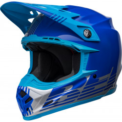 Casque BELL Moto-9 Mips - Louver Gloss Gray/Blue - Dr Rider