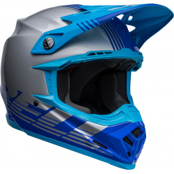 Casque BELL Moto-9 Mips - Louver Gloss Gray/Blue - Dr Rider