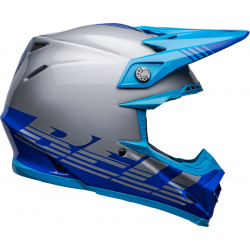 Casque BELL Moto-9 Mips - Louver Gloss Gray/Blue - Dr Rider