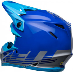 Casque BELL Moto-9 Mips - Louver Gloss Gray/Blue - Dr Rider