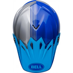 Casque BELL Moto-9 Mips - Louver Gloss Gray/Blue - Dr Rider