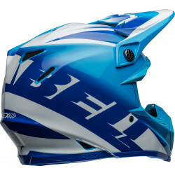 Casque BELL Moto-9S Flex - Rail Gloss Blue/White - Dr Rider