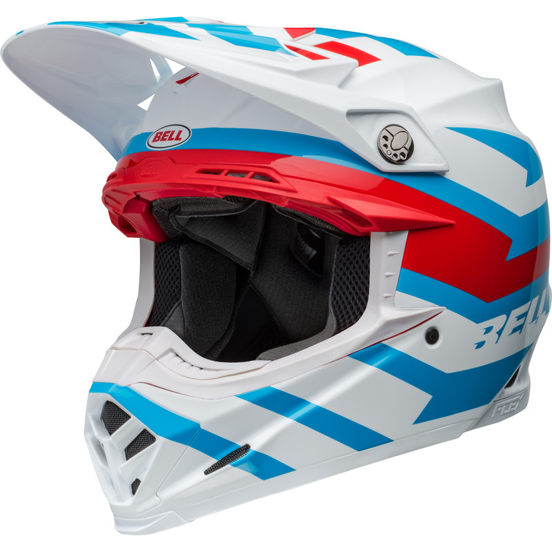 Casque BELL Moto-9S Flex - Banshee Gloss White/Red - Dr Rider