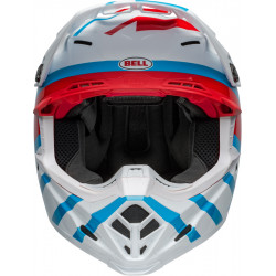 Casque BELL Moto-9S Flex - Banshee Gloss White/Red - Dr Rider