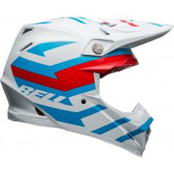 Casque BELL Moto-9S Flex - Banshee Gloss White/Red - Dr Rider