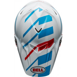 Casque BELL Moto-9S Flex - Banshee Gloss White/Red - Dr Rider