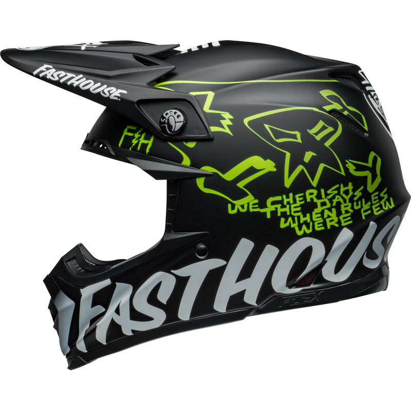 Casque BELL Moto-9S Flex - Fasthouse MC Core Matte Black/Yellow - Dr Rider