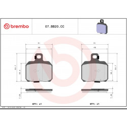 BRAKE PAD CC CAR/CER RR - 17221196 - Dr Rider