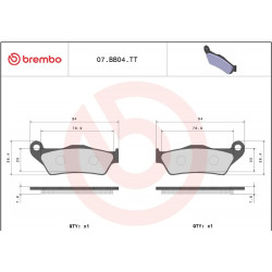 BRAKE PAD TT CAR/CER RR - 17221197 - Dr Rider
